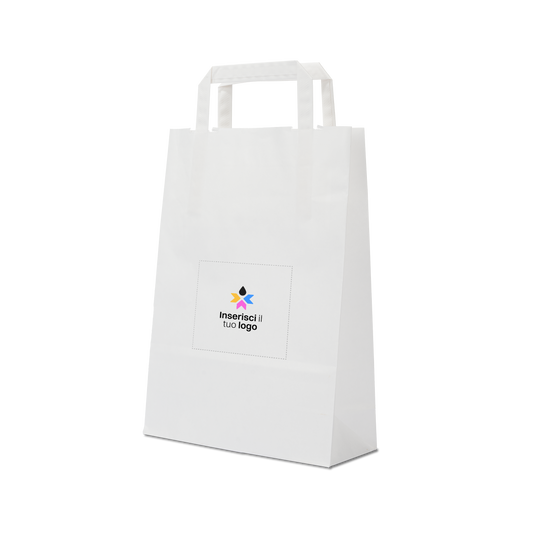 Shopper in carta Basic bianco- Printcentral - - -