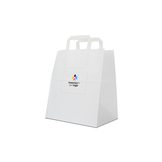 Shopper in carta Basic Take away bianco- Printcentral - - -