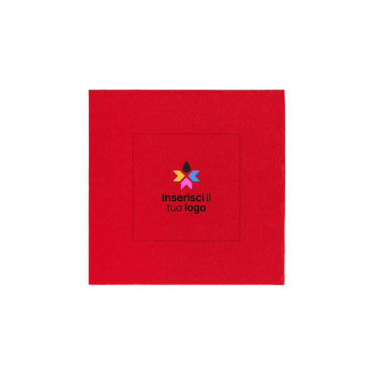 Tovaglioli carta secca fondo pieno rosso- Printcentral - - -