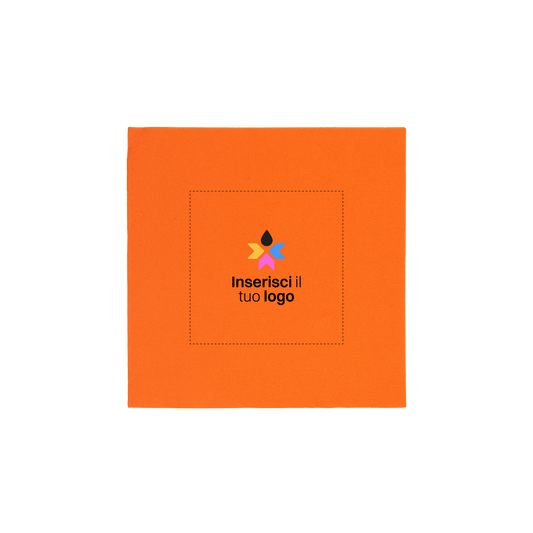 Tovaglioli microincollati fondo pieno arancio- Printcentral - - -