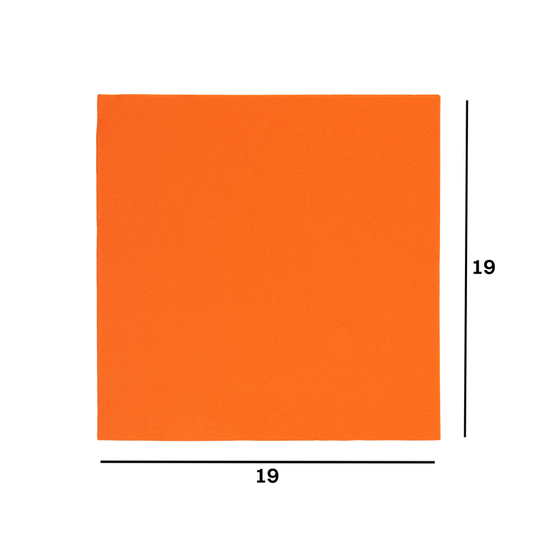 Tovaglioli microincollati fondo pieno arancio- Printcentral - - -