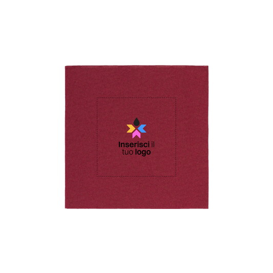 Tovaglioli microincollati fondo pieno bordeaux- Printcentral - - -
