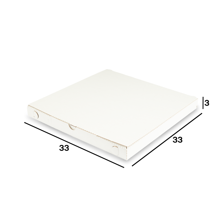 Scatola bianca porta pizza 32,5x32,5x3cm- Printcentral - - -