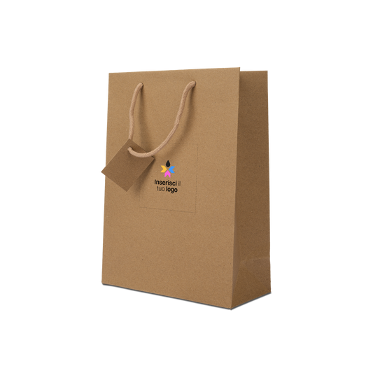 Shopper in carta Lux avana- Printcentral - - -