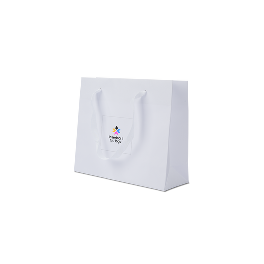 Shopper in carta Lux bianco- Printcentral - - -