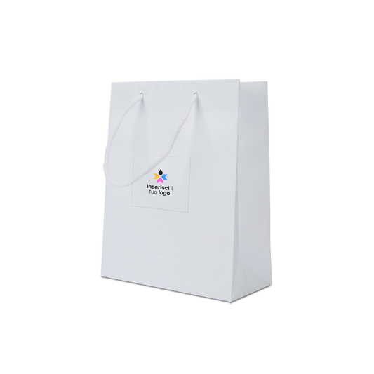Shopper in carta Lux sealing bianco- Printcentral - - -