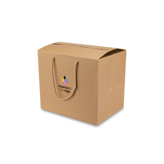 Shopper in carta Lux Take away avana- Printcentral - - -