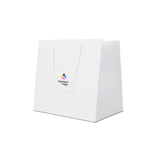 Shopper in carta Lux Take away bianco- Printcentral - - -