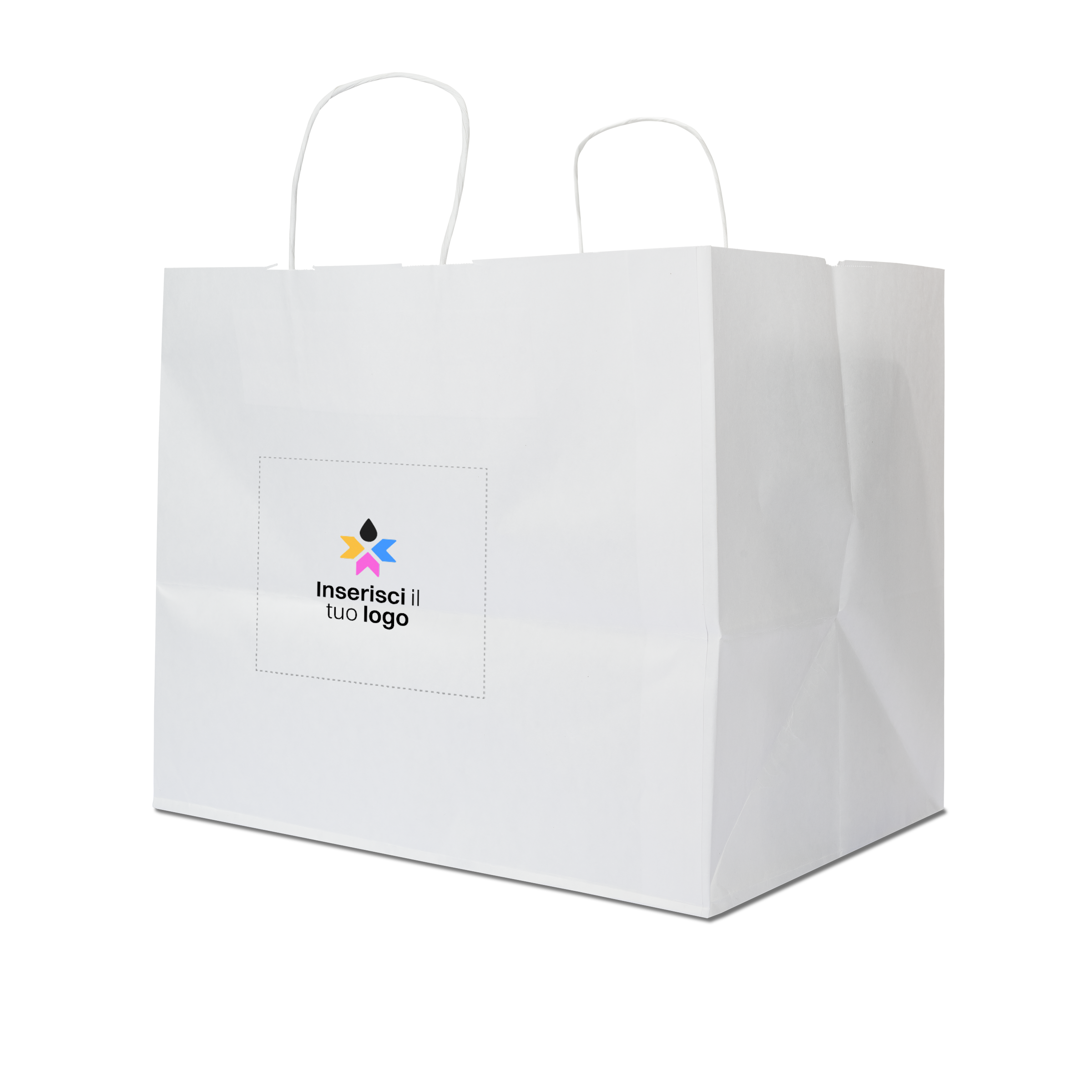 Shopper in carta Elegance Take away bianco- Printcentral - - -