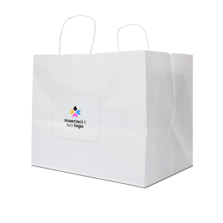 Shopper in carta Elegance Take away bianco- Printcentral - - -