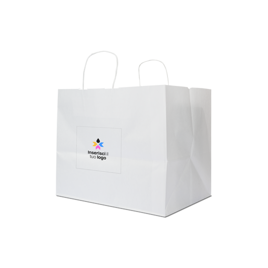 Shopper in carta Elegance Take away bianco- Printcentral - - -