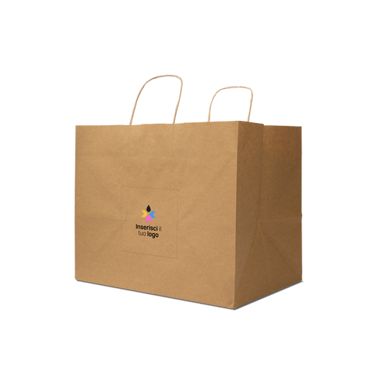 Shopper in carta Elegance Take away avana- Printcentral - - -