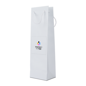 Shopper in carta Portabottiglia Lux sealing bianco- Printcentral - - -