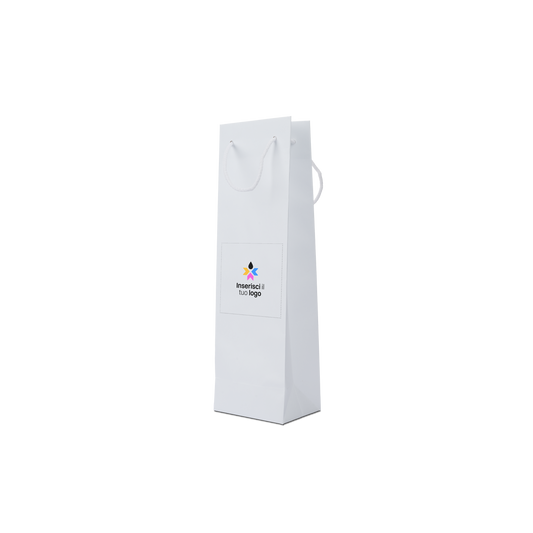 Shopper in carta Portabottiglia Lux sealing bianco- Printcentral - - -