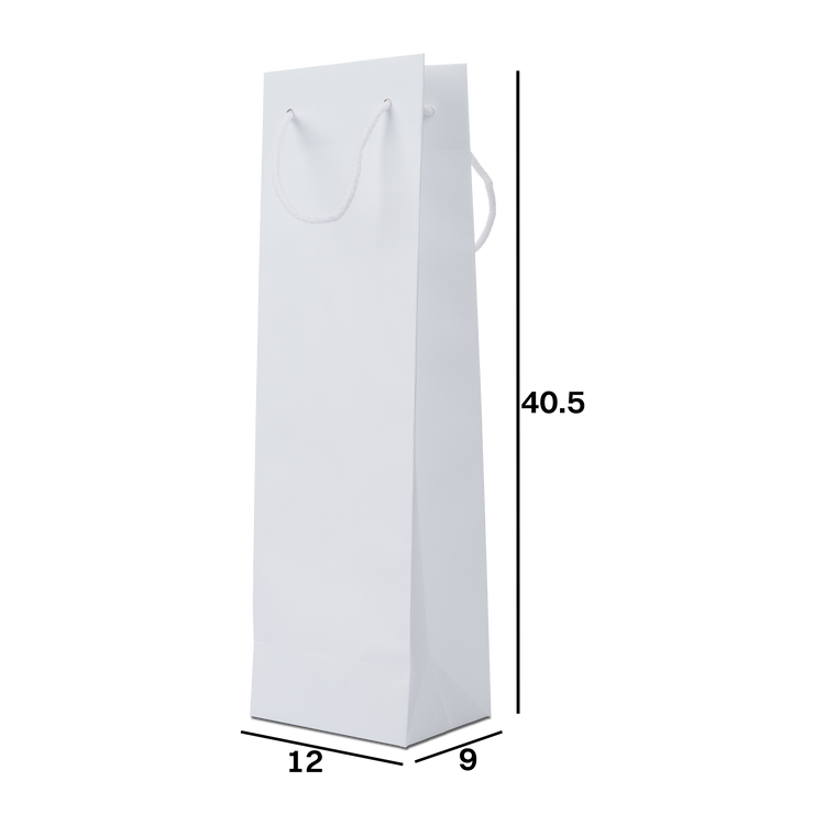 Shopper in carta Portabottiglia Lux sealing bianco- Printcentral - - -