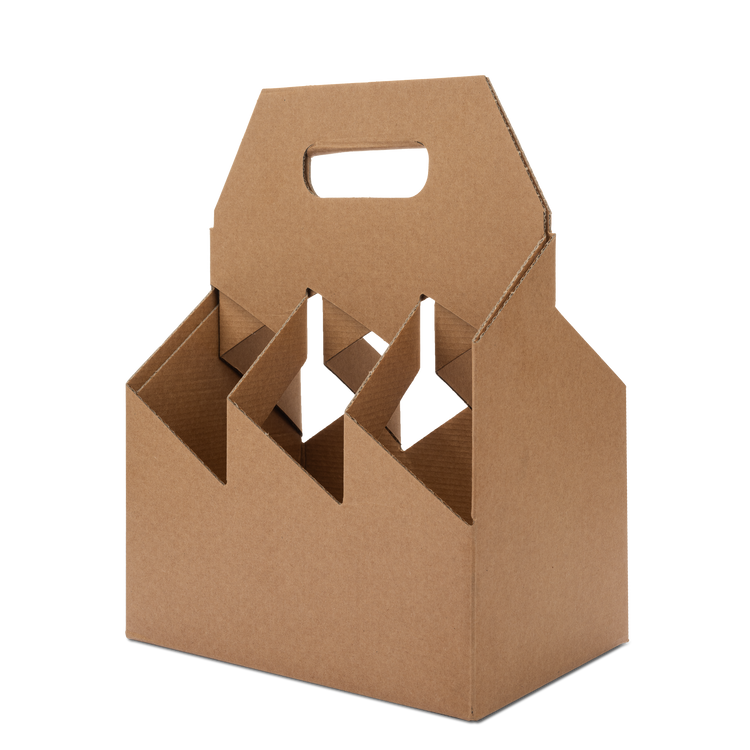 Scatole porta bottiglia avana- Printcentral - - -