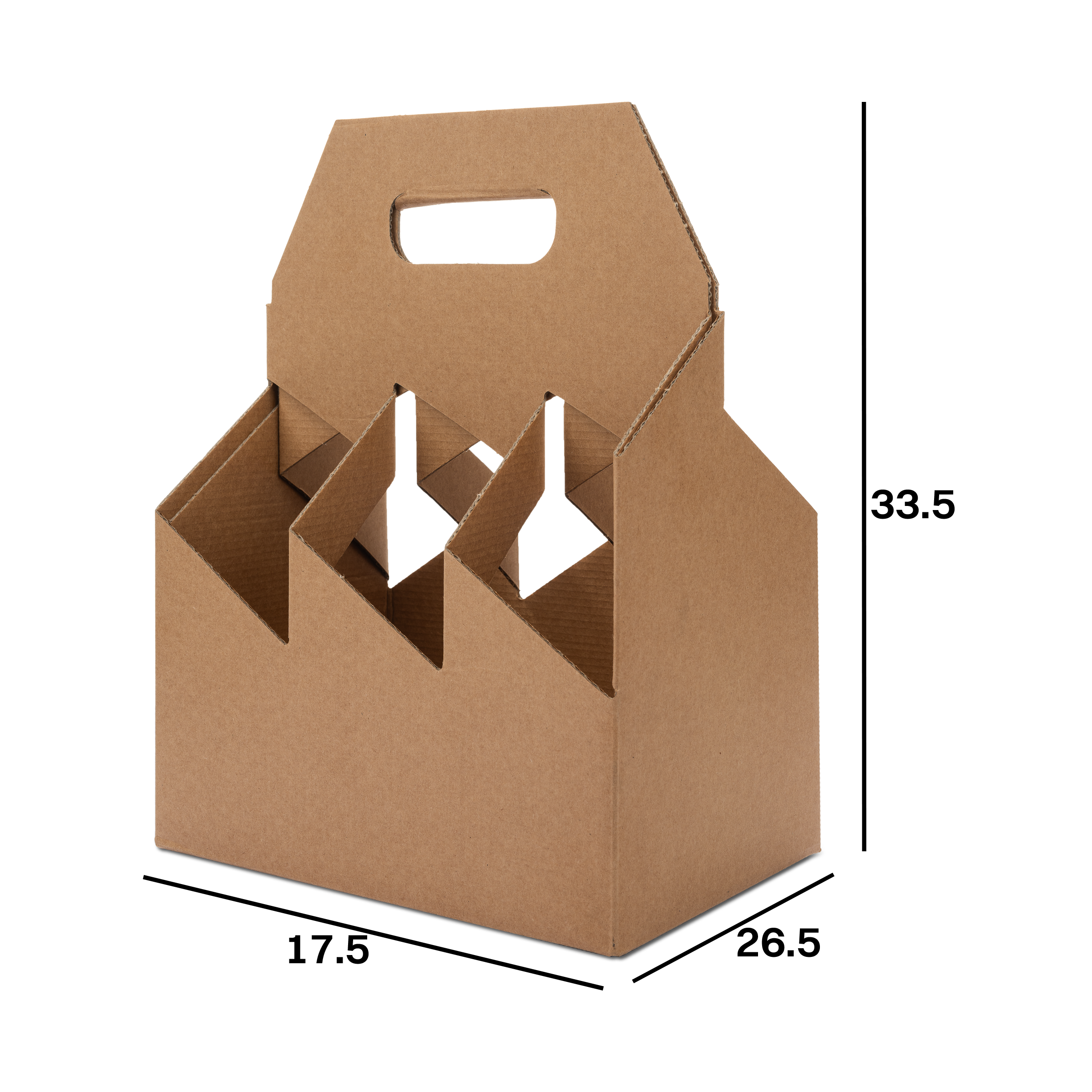 Scatole porta bottiglia avana- Printcentral - - -