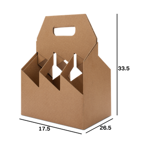 Scatole porta bottiglia avana- Printcentral - - -