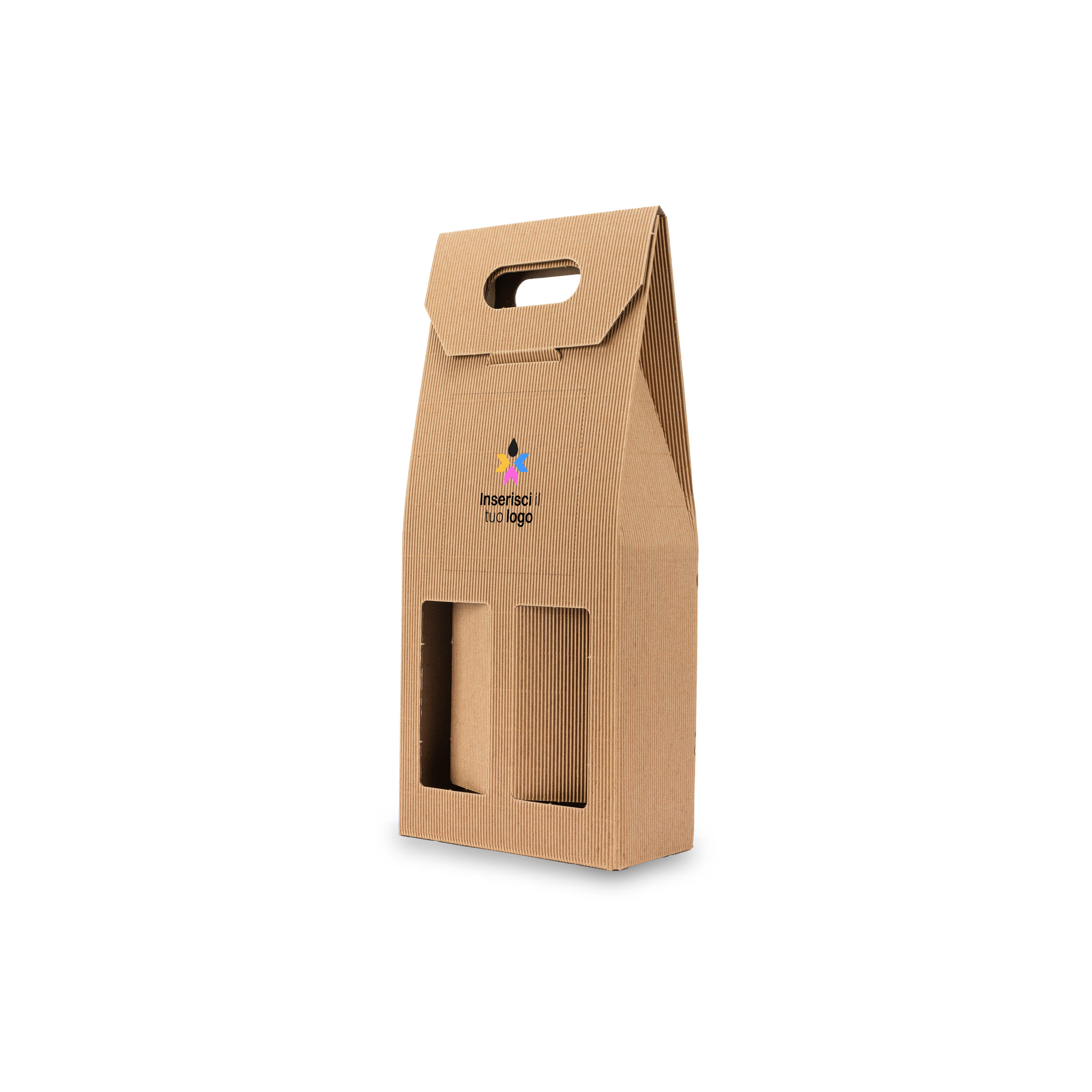 Scatole porta bottiglia avana- Printcentral - - -