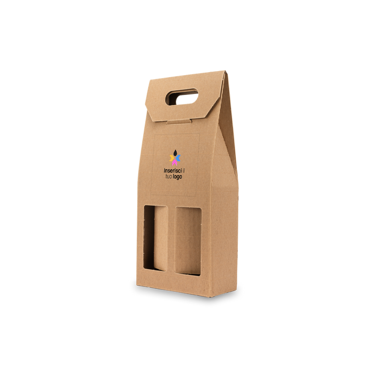 Scatole porta bottiglia avana- Printcentral - - -