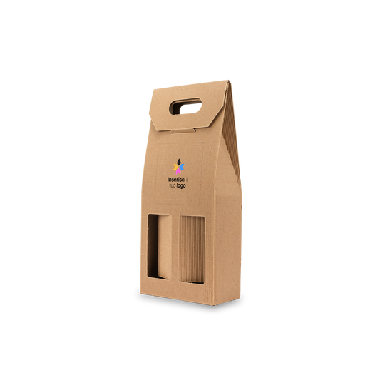 Scatole porta bottiglia avana- Printcentral - - -