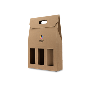 Scatole porta bottiglia avana- Printcentral - - -
