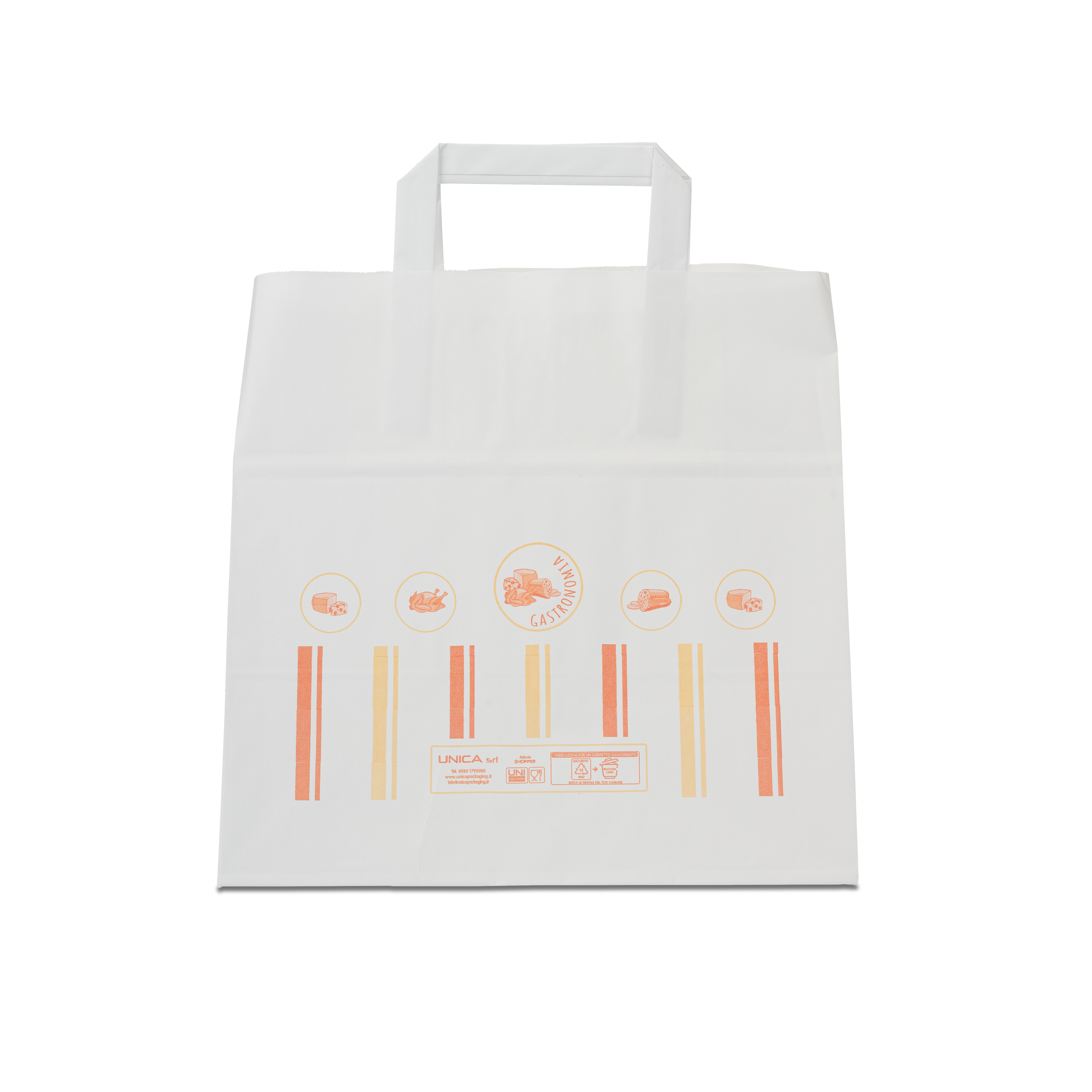 Shopper in carta Foodbag Gastronomia bianco- Printcentral - - -