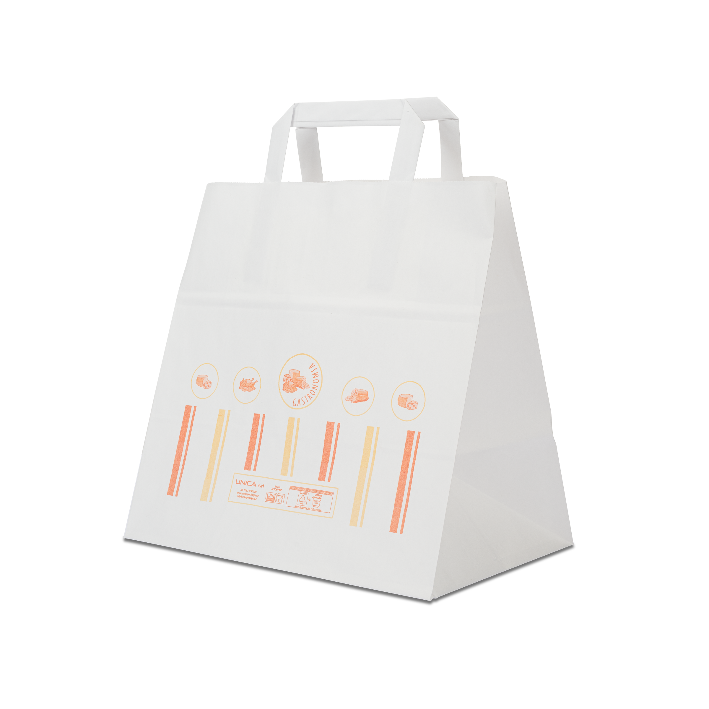 Shopper in carta Foodbag Gastronomia bianco- Printcentral - - -