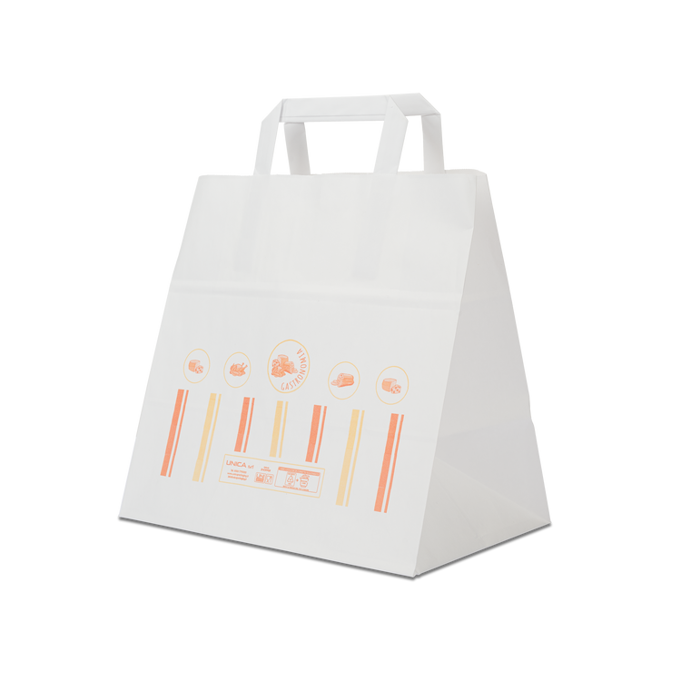 Shopper in carta Foodbag Gastronomia bianco- Printcentral - - -