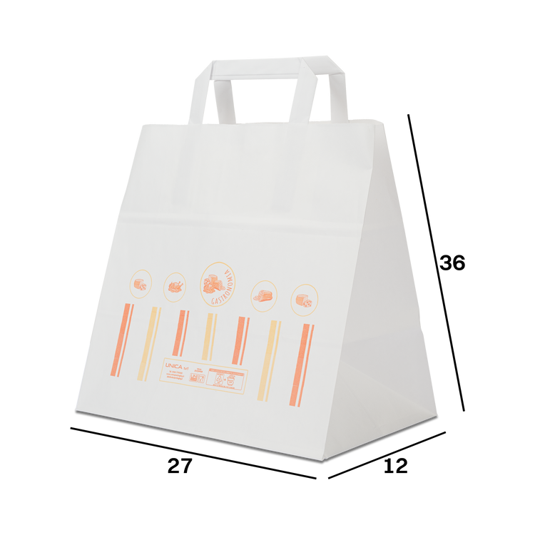 Shopper in carta Foodbag Gastronomia bianco- Printcentral - - -