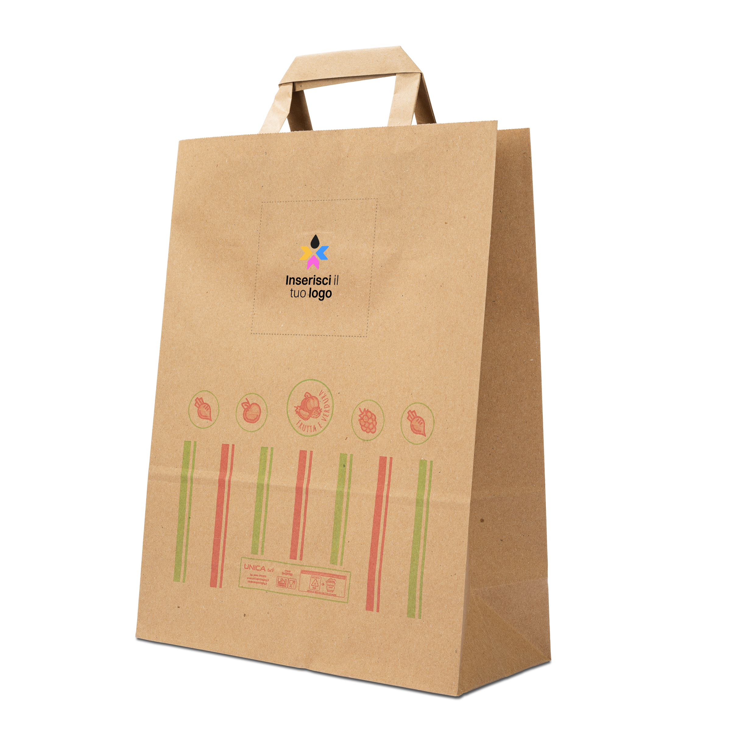 Shopper in carta Foodbag Frutta e verdura avana- Printcentral - - -