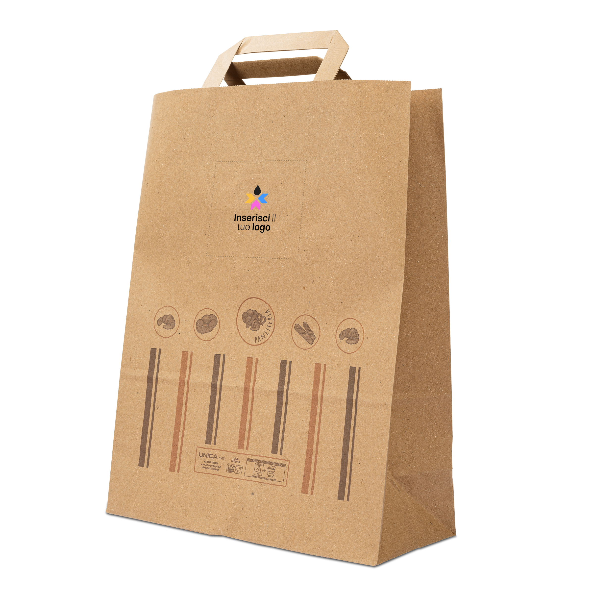 Shopper in carta Foodbag Panetteria avana- Printcentral - - -