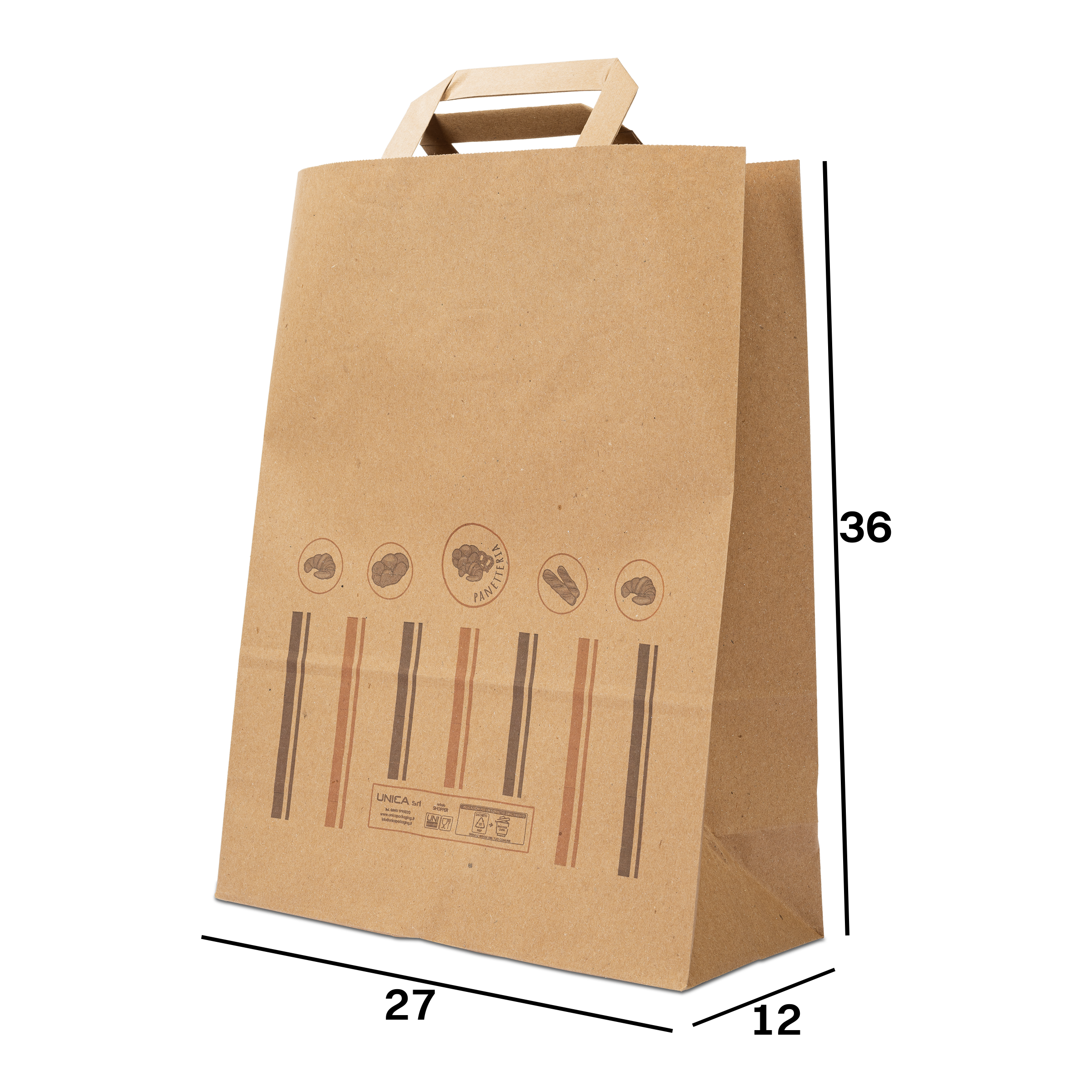 Shopper in carta Foodbag Panetteria avana- Printcentral - - -