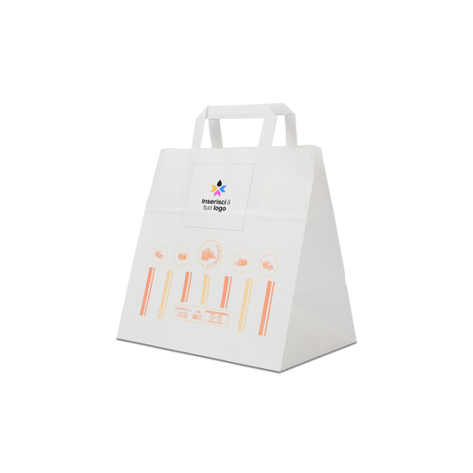 Shopper in carta Foodbag Gastronomia bianco- Printcentral - - -