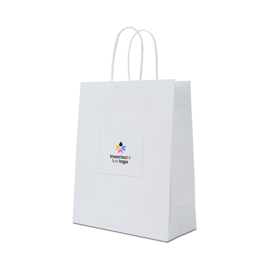 Shopper in carta Elegance sealing bianco- Printcentral - - -