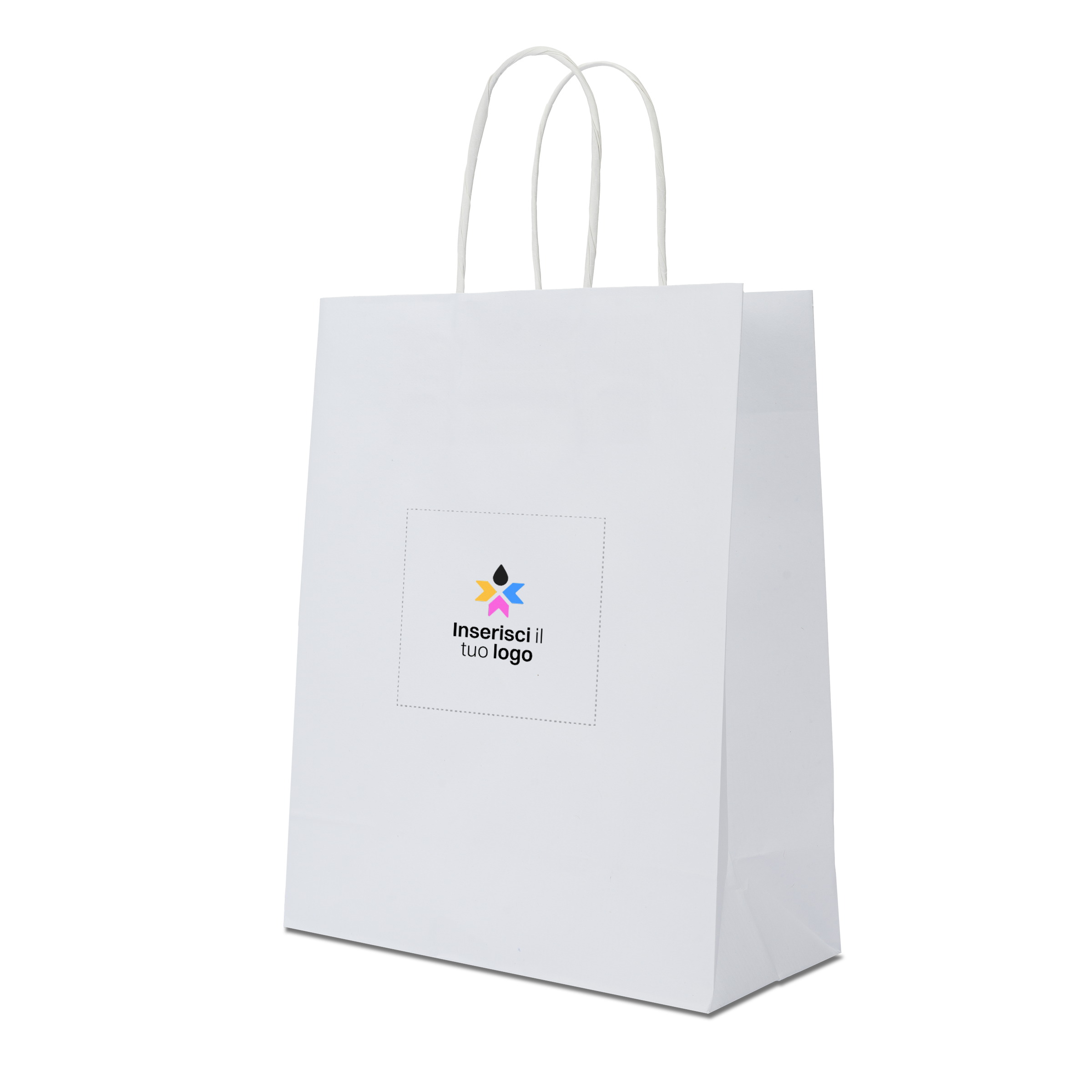 Shopper in carta Elegance sealing bianco- Printcentral - - -