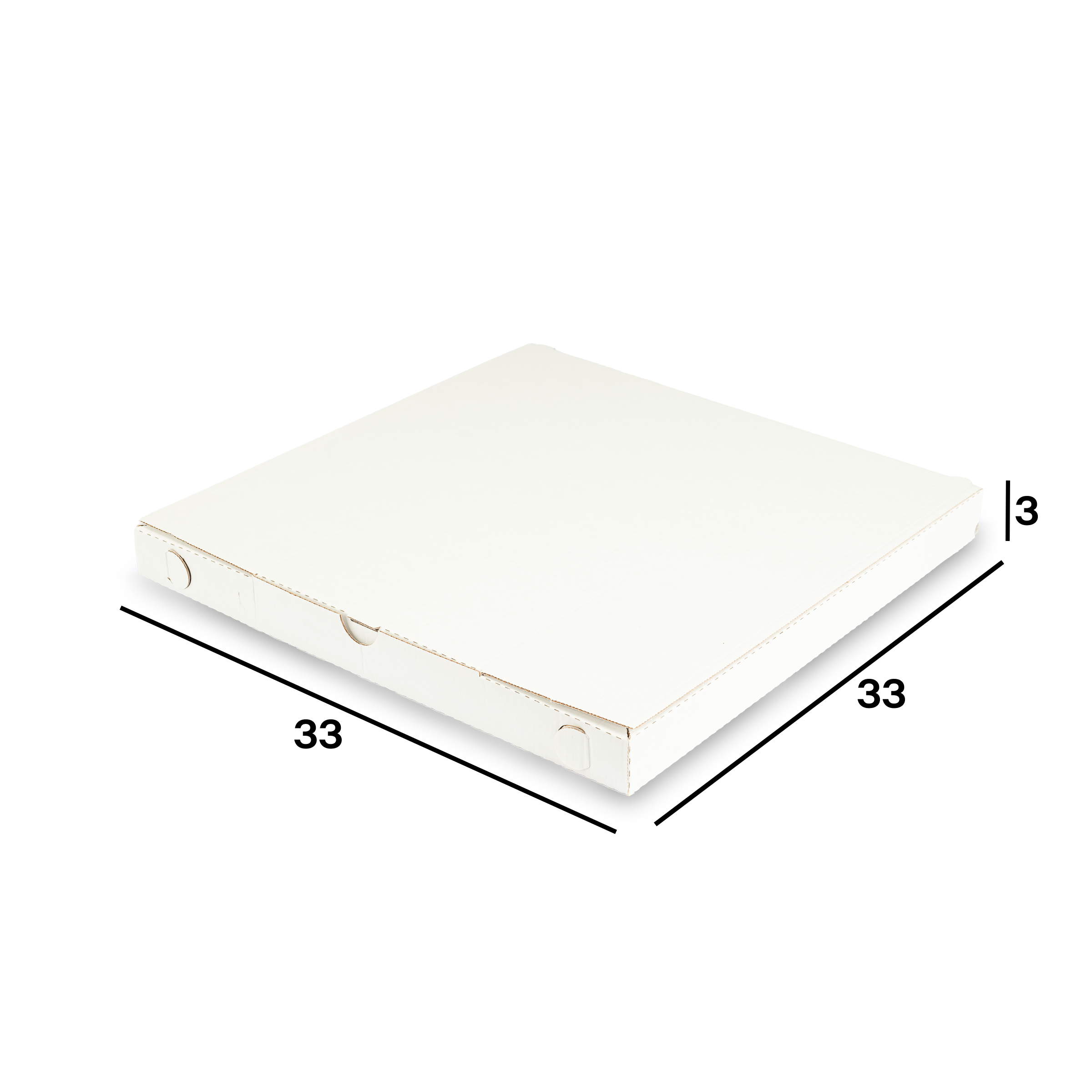Scatola bianca porta pizza 32,5x32,5x3cm- Printcentral - - -