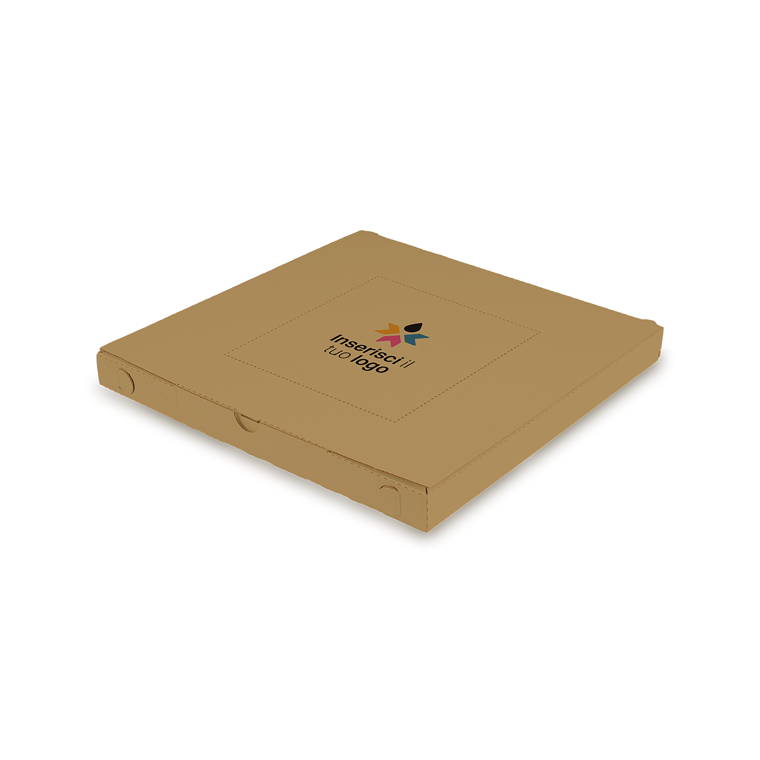 Scatola avana porta pizza 32,5x32,5x3cm- Printcentral - - -