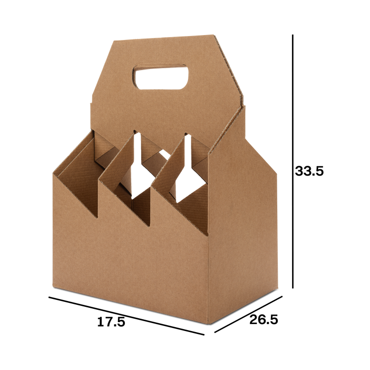 Scatole porta bottiglia avana- Printcentral - - -