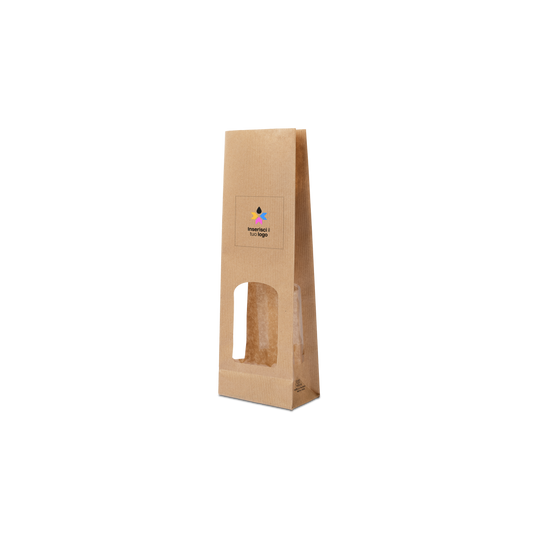 Sacchetti in carta fondo quadro avana- Printcentral - - -