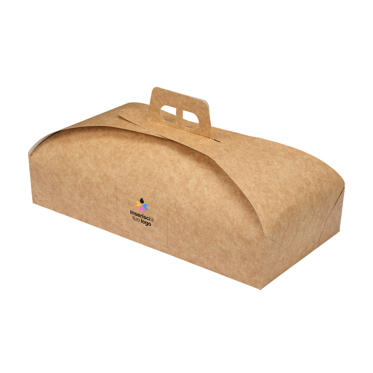 Scatole porta torta Rettangolari avana- Printcentral - - -