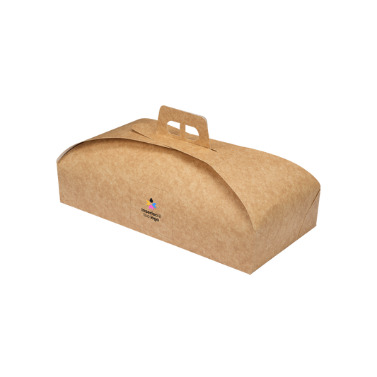 Scatole porta torta Rettangolari avana- Printcentral - - -
