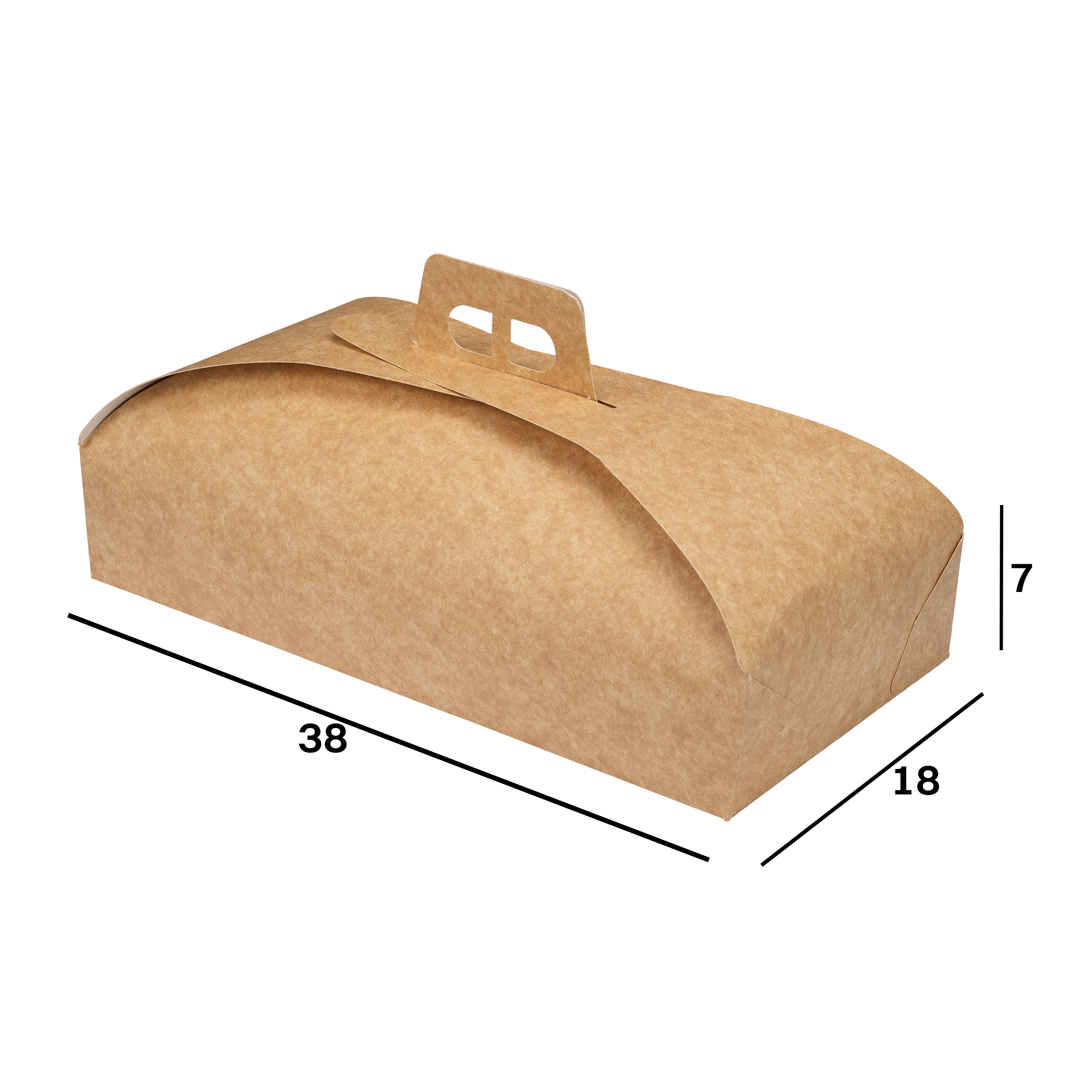 Scatole porta torta Rettangolari avana- Printcentral - - -