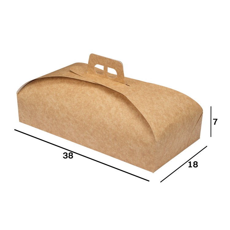 Scatole porta torta Rettangolari avana- Printcentral - - -