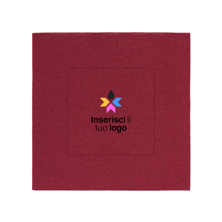 Tovaglioli microincollati fondo pieno bordeaux- Printcentral - - -