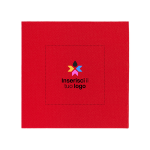 Tovaglioli microincollati fondo pieno rosso- Printcentral - - -