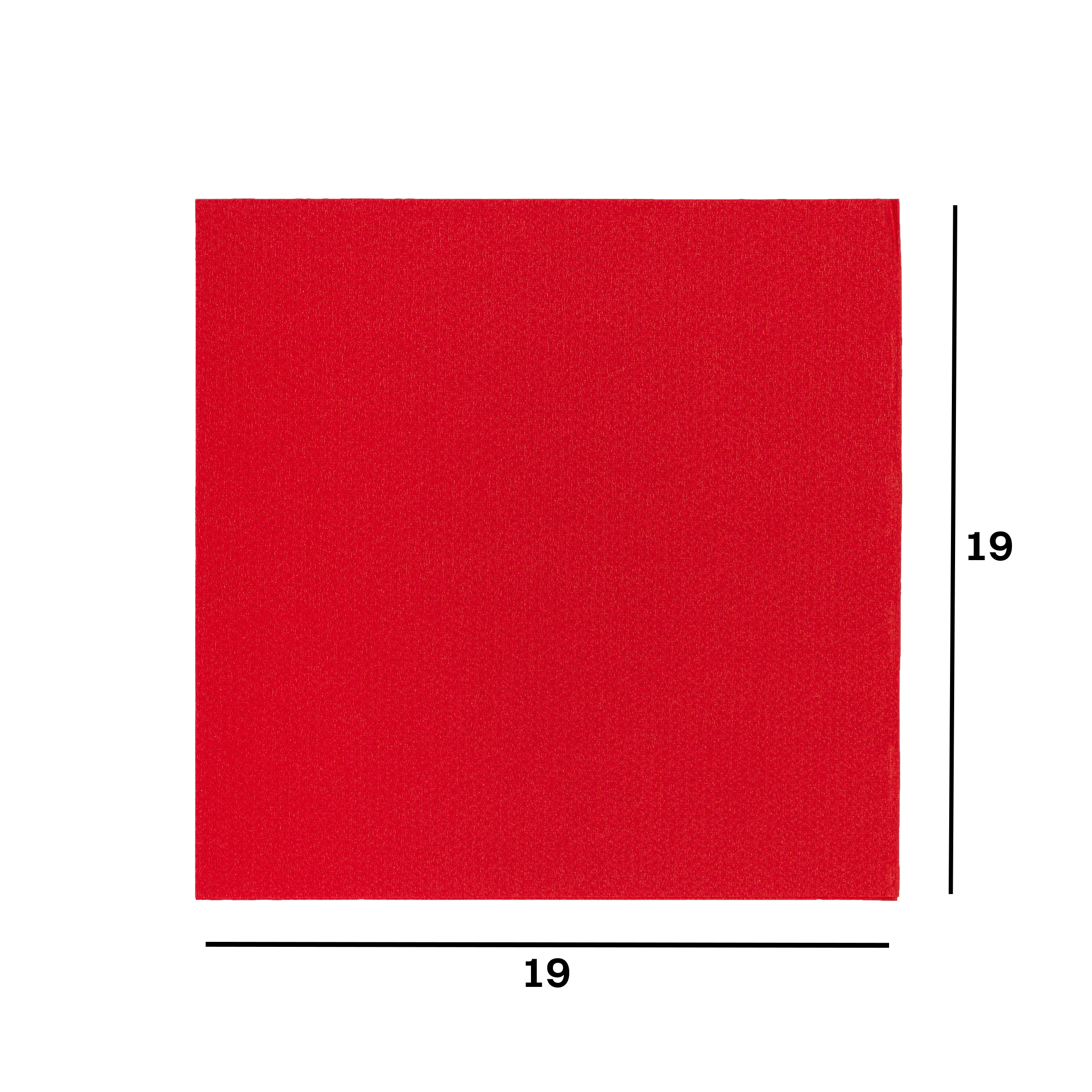 Tovaglioli microincollati fondo pieno rosso- Printcentral - - -