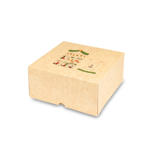 Scatole porta torta Francesi avana Natale- Printcentral - - -