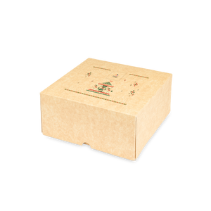 Scatole porta torta Francesi avana Natale- Printcentral - - -