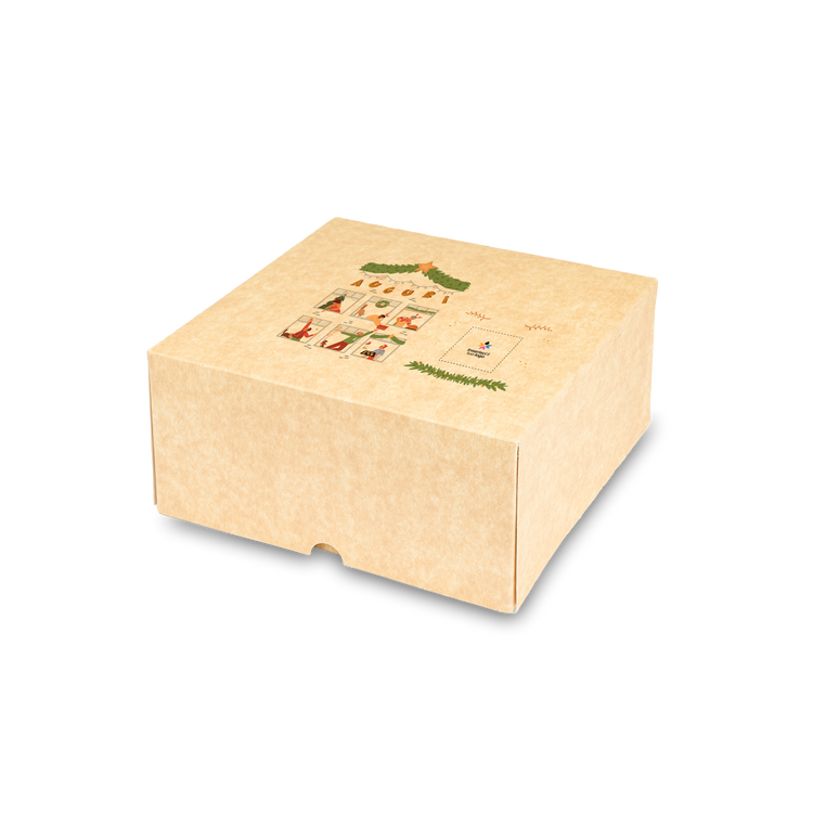 Scatole porta torta Francesi avana Natale- Printcentral - - -
